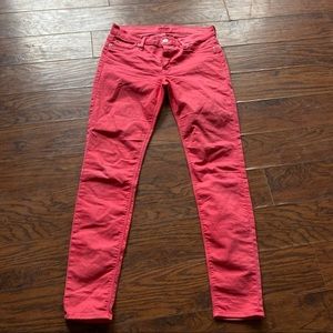 Hudson midrise skinny pants 28 pink